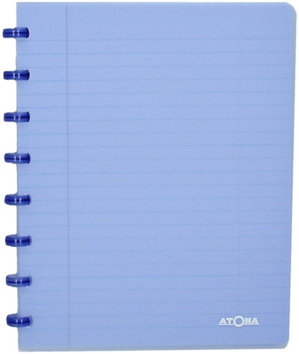 Schrift Atoma A5 ruit 4x8mm 144blz 90gr PP transparant assorti-3