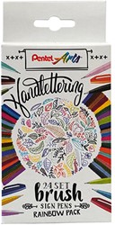 Brushpen Pentel Sign SES15C Rainbow assorti 24 stuks