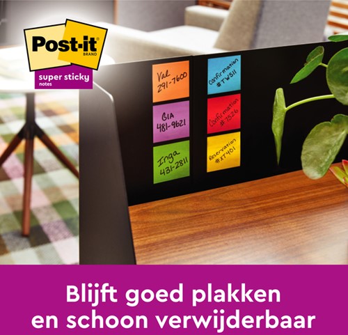Memoblok Post-it Z-Notes R330 Super Sticky 76x76mm Boost 5 stuks-3