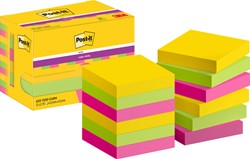 Memoblok Post-it 622 Super Sticky 47,6x47,6mm Carnival 12 stuks