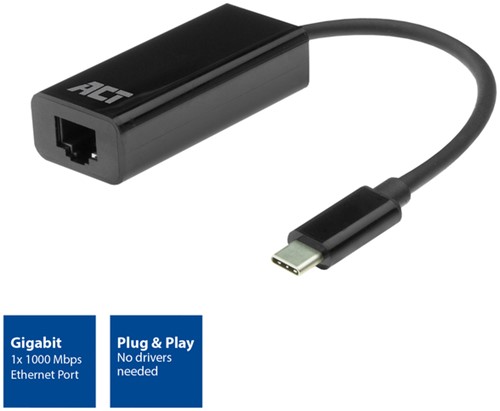 Adapter ACT USB-C naar Gigabit Ethernet 0.15 meter-3