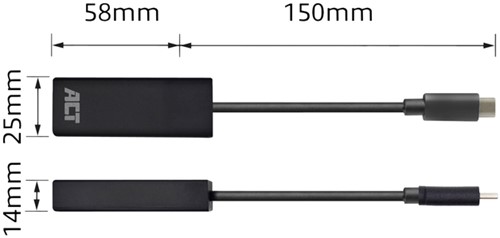 Adapter ACT USB-C naar Gigabit Ethernet 0.15 meter-2
