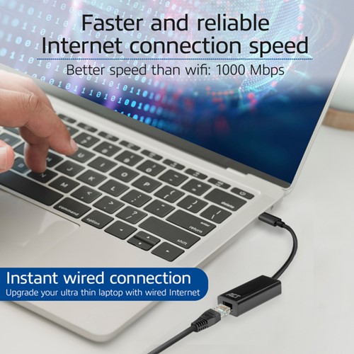 Adapter ACT USB-C naar Gigabit Ethernet 0.15 meter-4