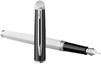 Vulpen Waterman Hémisphère Colour Blocking black en white CT fijn-1