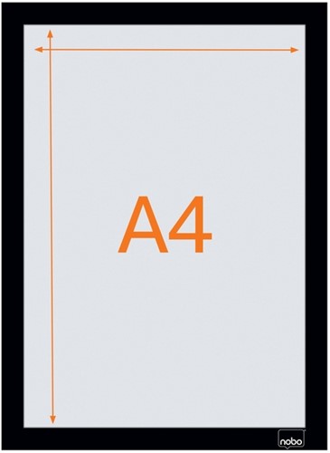 Infokader Nobo zelfklevend A4 zwart 2 stuks-10