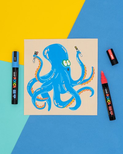 Paintmarker Uni POSCA PC5M medium metallic roze-1
