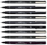 Fineliner Uni-ball Pin 0.9mm zwart-3
