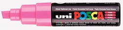 Paintmarker Uni POSCA PC8K breed schuin roze