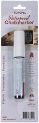 Krijtstift Europel watervast 15mm wit blister 1 stuk