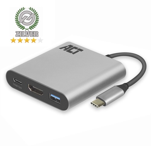 Adapter ACT USB-C multiport voor 1 HDMI monitor
