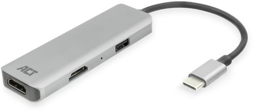 Adapter ACT USB-C 4K multiport voor 2 HDMI monitoren