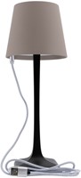 Tafellamp Securit Milano LED oplaadbaar dimbaar taupe-zwart-1