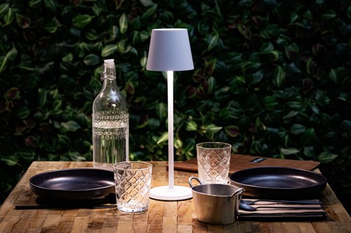 Tafellamp Securit Feline LED oplaadbaar dimbaar wit-8