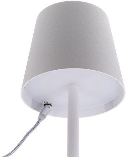 Tafellamp Securit Feline LED oplaadbaar dimbaar wit-1