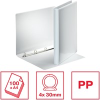 Presentatieringband Esselte Essentials panorama A4 4-rings O-mechaniek 30mm wit-3