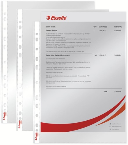 Showtas Esselte copy safe 0.06mm PP A4 glashelder 100 stuks-11