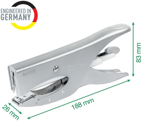 Niettang Leitz achterlaadmodel P3 40 vel zilver-9