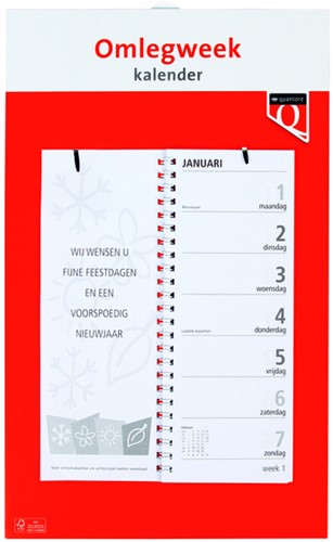 Weekomlegkalender 2027 Quantore