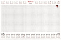 Bureau-onderlegblok 2026 Quantore ruit 56,5X36cm  wit