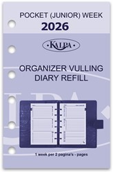 Agendavulling 2026 Kalpa Pocket 7dagen/2pagina's