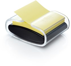 Memoblokdispenser Pro tbv Post-it Z-Notes 76x76mm incl notes transparant zwart