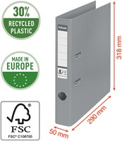 Ordner Esselte No.1 Power VIVIDA 50mm 30% gerecycled PP folie zwart-1