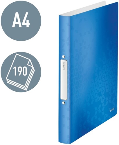 Ringband Leitz WOW A4 2-rings O-mechaniek 32mm PP blauw-5