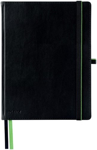Notitieboek Leitz Complete 187x242mm lijn 160 pagina's 100gr zwart