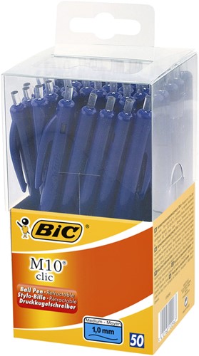 Balpen Bic M10 Tubo 50 blauw medium