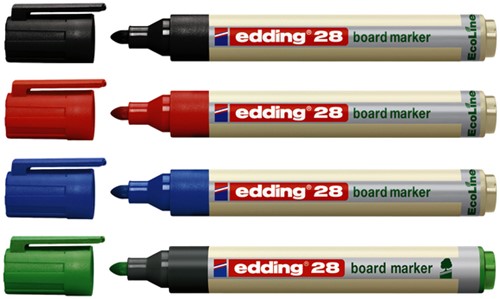 Whiteboardmarker edding 28 EcoLine rond 1.5-3mm zwart-2