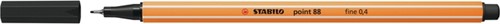 Fineliner STABILO point 88/46 fijn zwart