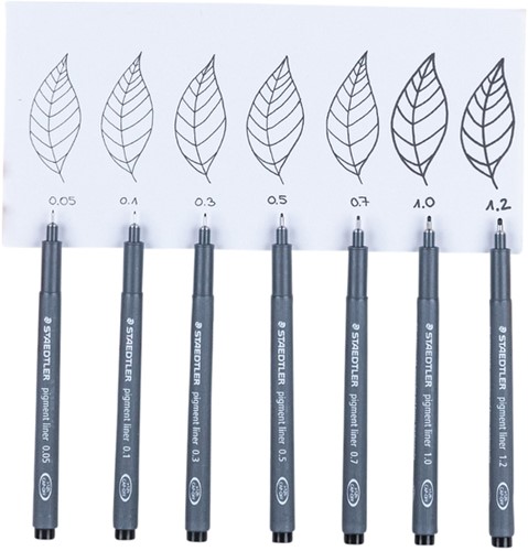 Fineliner Staedtler Pigment 308 zwart 0.3-2.0mm-4