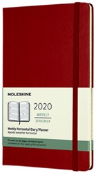 Agenda 2020 Moleskine 12mnd wkly large hard rood