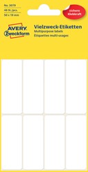Etiket Avery Zweckform 3079 50x19mm wit 48 etiketten