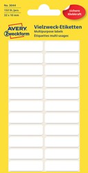 Etiket Avery Zweckform 3044 32x10mm wit 132 etiketten