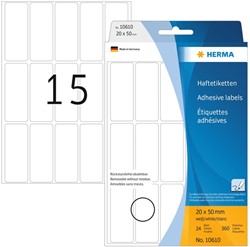 Etiket HERMA 10610 20x50mm verwijderbaar 360 etiketten