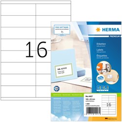Etiket HERMA 4427 105x35mm premium wit 1600 stuks