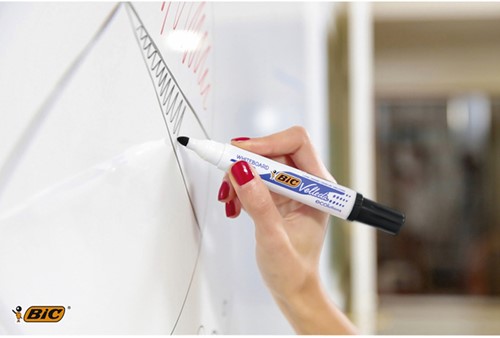Whiteboardmarker Bic Velleda 1701 rond large zwart-2