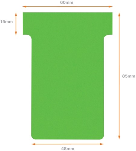 T-kaart Nobo nr.2 48mm groen 100 stuks-6