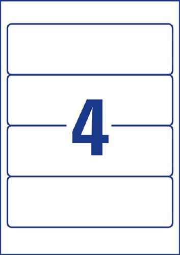 Rugetiket Avery breed 59x192mm zelfklevend wit 25 vel-2