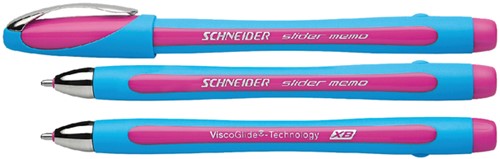 Balpen Schneider Slider Memo roze extra breed