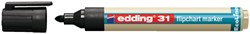 Viltstift edding 31 EcoLine voor flipover rond 1.5-3mm zwart