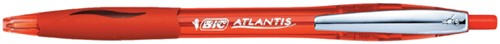 Balpen Bic Atlantis soft metalen clip 1.0mm rood