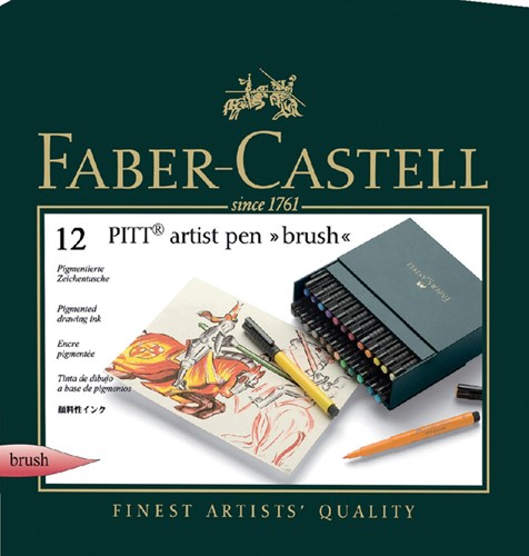 Brushstift Faber Castell Pitt Artist 12 stuks assorti
