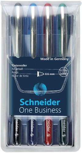 Rollerpen Schneider One Business set à 4 stuks 0.6mm assorti