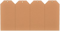 Label karton nr 8 200gr 70x140mm chamois 1000 stuks-2