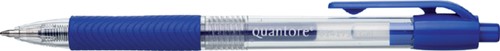 Gelschrijver Quantore grip drukknop 0.7mm blauw