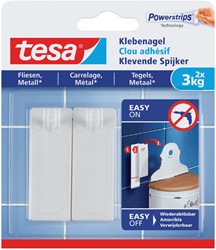 Klevende Spijker tesa® tegels & metaal 3kg wit 2 stuks