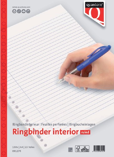 Interieur Quantore A4 23-gaats lijn 300 pagina's
