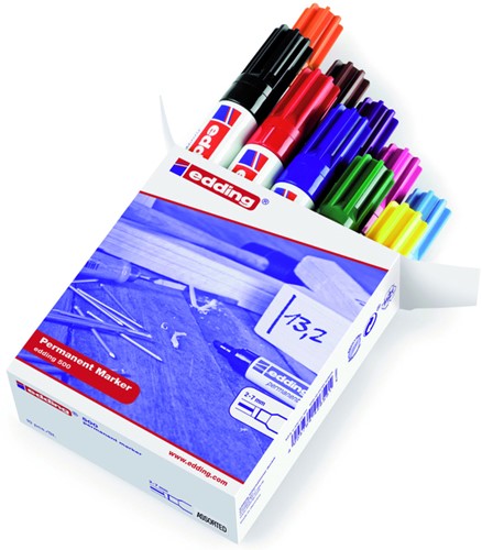 Viltstift edding 500 schuin  2-7mm doos à 10 kleuren